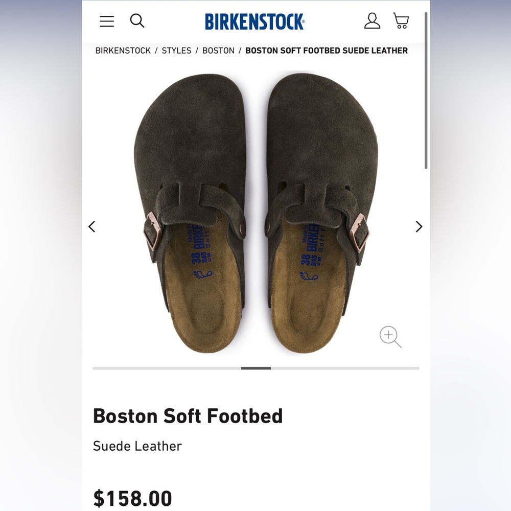 Birkenstock Clogs
Boston Soft Footbed
Suede Leather